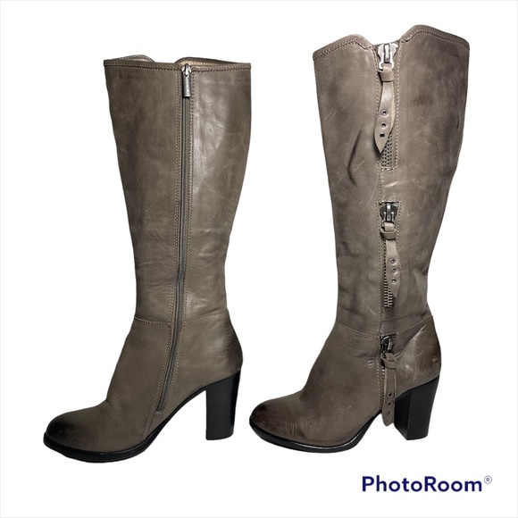 Modern Vice genuine leather long boot in light mocha color size 6 - Picture 6 of 13